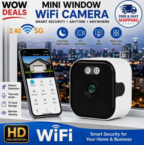 Window security camera - 2k,