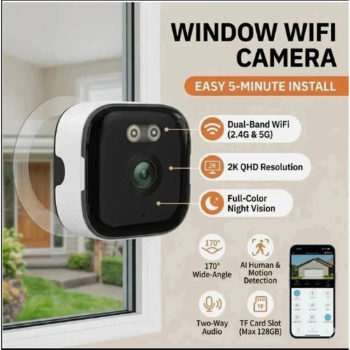 Window security camera 3mp - 2k,