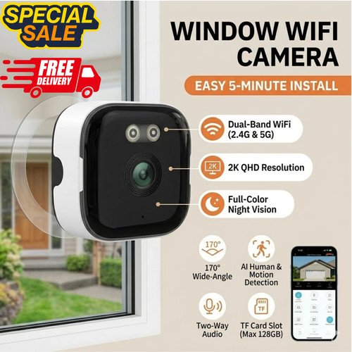 Window security camera - security, wifi