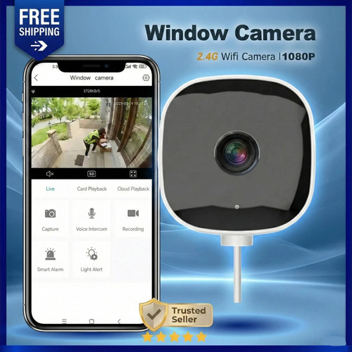 Window security camera - 2k, 3mp