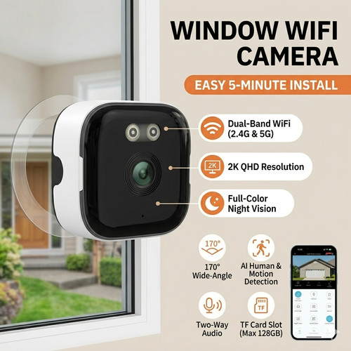 Window security camera wifi - window,