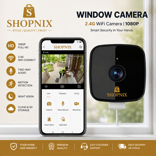 Window mount security camera - security,