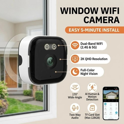Window security camera - camera, 3mp
